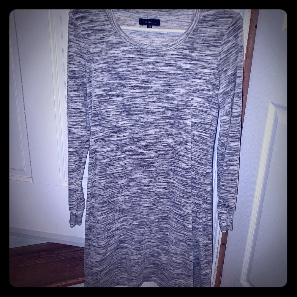 Grey sweater dress